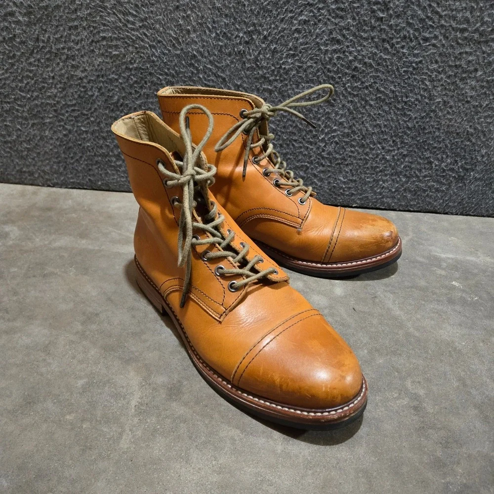 Kendal & Hyde Co Cap Toe Service Boots 43 US 10 Tan Goodyear Welt Leather